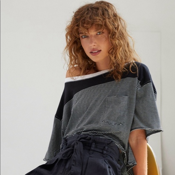 We The Free Girl Crush Striped Cropped Tee - Picture 2 of 7